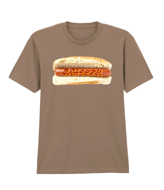 Hotdog tee, sausage brown